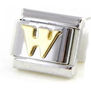 Lily's Schätze [C6037] – Goldene Buchstaben‑W‑Mesh