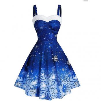Élégance hivernale : robe vintage one shoulder flocon blanc
