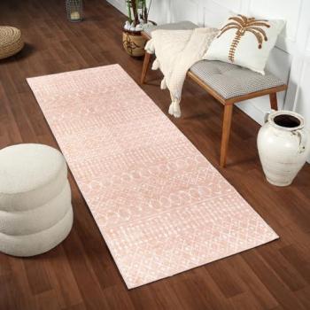 Saanjh Pale Pink Luxury Rug – 80×220 cm