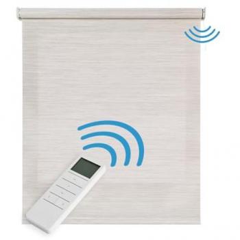 Estor motorizado screen con mando gris-beige 120x250 cm