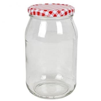 BURI 900ml Einmachglas mit Schraubdeckel