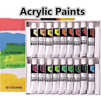 Acrylfarben Set 12 ML - 18 Farben für Kunst und DIY Projekte