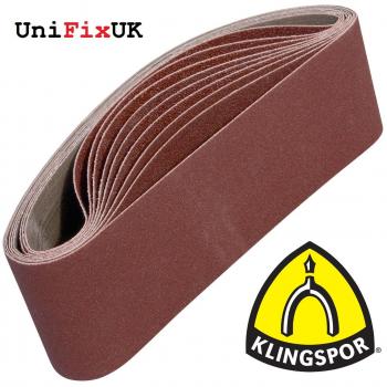 Nastro abrasivo continuo Klingspor LS307X 75 mm × 533 mm Gr. 100 – set di 10