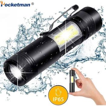 3800LM XML-Q5+COB LED Flashlight Waterproof for Fishing