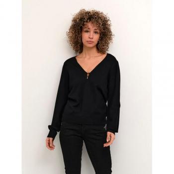 Feminine Fit Bluse Crvillea Schwarz