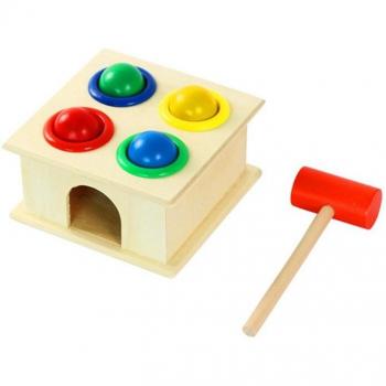 Wooden Infant Knock & Stack Hammer Set