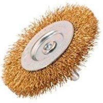 Brosse D.50 mm sur Tige - Fils Acier Laitonné 0,3 mm
