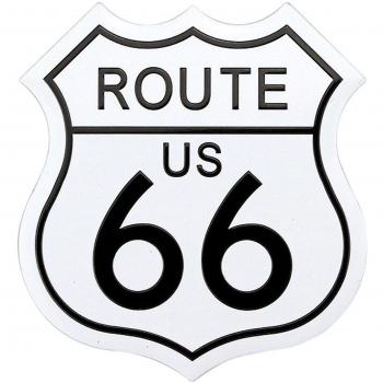 Sticker de Aluminio 66 Highway para Vehículos