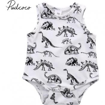 Sleeveless Dino Jumpsuit for Infants