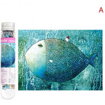 150-Piece Multi-Type Landscape Puzzle in Test Tube Packaging for Adults