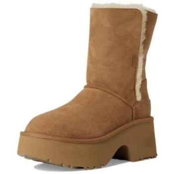 Ugg New Heights Cuff Botín de Tacón en Piel con Forro de Pelaje