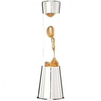 Magma Lampe in Chrom und Kupfer Metallic