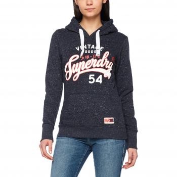 Sudadera Superdry Entry TBC para Mujer, Azul (Eclipse Navy Snowy UST), Talla X-Large