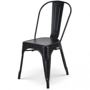 Chaise Empilable Métal Noir - FACTORY