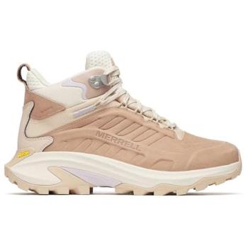 Bottes de Randonnée Merrell Moab Speed 2 Cuir Mi-Haut Waterproof Rose Pâle Beige Femme - 38.5