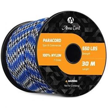 Abma Cord 550 – Hochleistungs‑Paracord mit 7 Kernsträngen, 100 % Nylon, Fallschirm‑Qualität