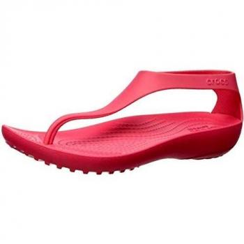 Crocs Serena Flip Women, Sandales Bout Ouvert Femme, Rouge