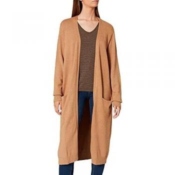 Cardigan Vila Ril camel de corte amplio sin cierre para mujer