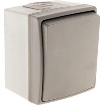 Interrupteur va-et-vient IP55 - Gris - Orok