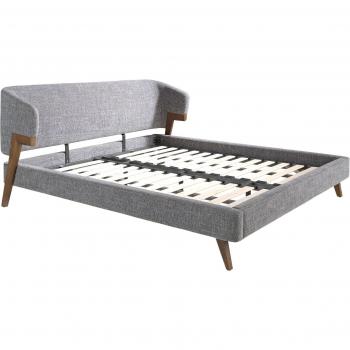 Lit Tissu Gris Élégant