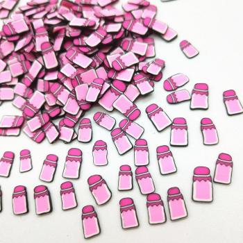 20g 5mm Pink Bottle Polymer Clay Slices for Nail Art Accessories