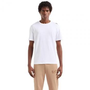 T-shirt EA7 Logo Metallic Series manica corta bianca - S