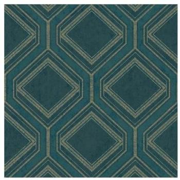 Geometric Teal Elegance by Superfresco