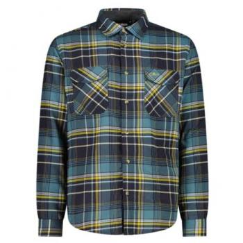 Camicia CMP a Manica Lunga Antracite‑Gold 48