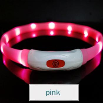 Luminous LED Dog Collar - USB Rechargeable Safety Light for Pets