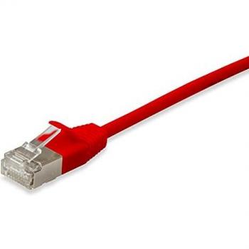 Red 10 m Cat‑6A F/FTP Slim Patch Cable