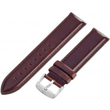 Daniel Wellington Herren Lederarmband St Mawes XL 20 mm Silber