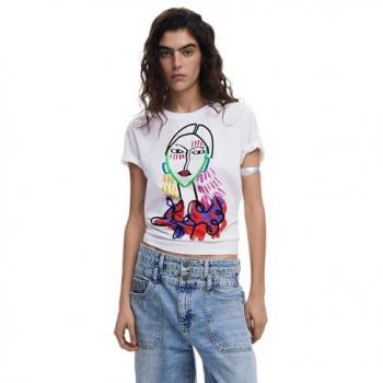 Desigual Women's Classic White T-Shirt (M)