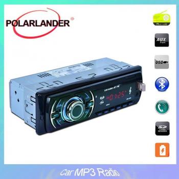 Reproductor de audio estéreo para automóvil 1 Din Bluetooth USB SD FM con mando a distancia y a prueba de golpes