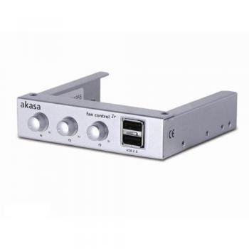 Akasa 3.5 Fan Control Panel – AK-FC-06SL (Silver)
