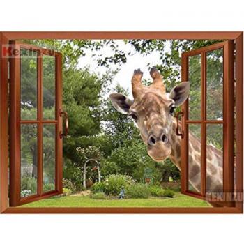 Kexinzu DIY Diamond Painting Kit - Window Scenery Cross Stitch