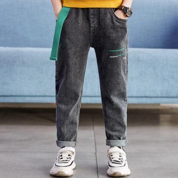 Jeans elásticos para niño, pantalones informales con cintura elástica, ropa de primavera, tallas de 5 a 11 años