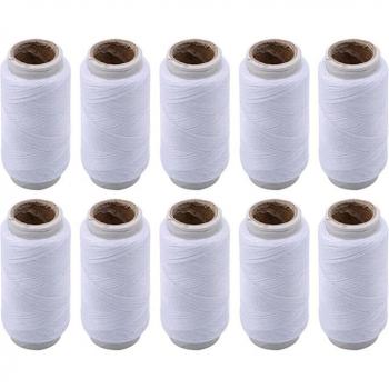 Pack de Hilos de Costura Blanco - 10 Piezas