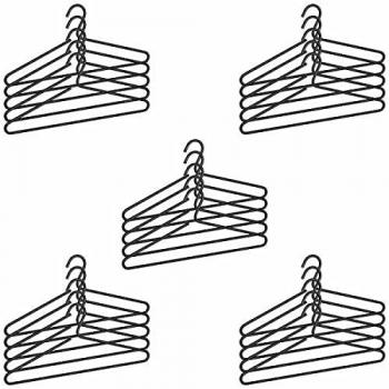 Wenko Lux 25-Piece Black Hanger Set