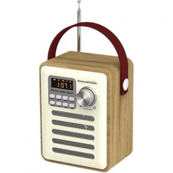 Wooden Box Retro FM Radio with Bluetooth Function