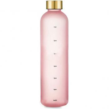 Frosted Plastic Water Cup with Copper Lid 1000ML