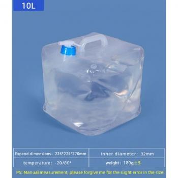 20L Collapsible Water Bucket with Lid and Tap for Outdoor Hiking