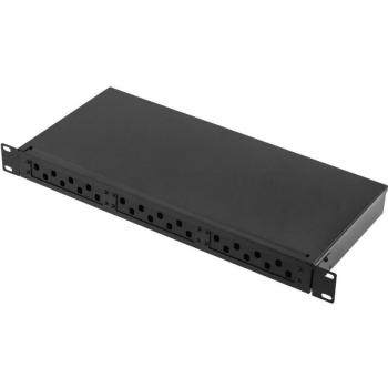 Patch Panel Fibra Ottica 24 st Nero 1U - Cablemarkt