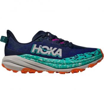 Hoka One Women's Speedgoat 6 Running Shoes, Blue/Green, Size EU 39 1/3