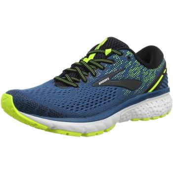 Brooks Ghost 11, Chaussures de Course Homme, Multicolore (Blue/Black/Nightlife 459), 43 EU