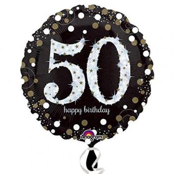 Pack de Glóbulos Helio 45cm Brillantes para Cumpleaños – 50 unidades
