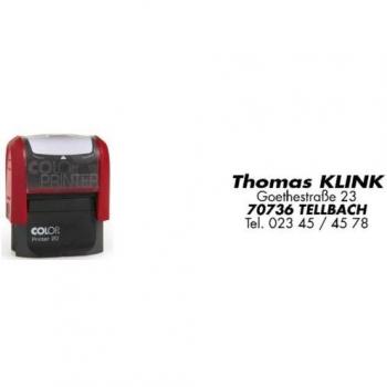 COLOP Textstempel Printer 20, 4-zeilig mit Gutschein, weiß
