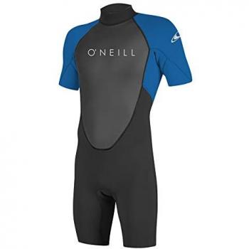 O'Neill Reactor II 2mm Back Zip Shorty Wetsuit - Black & Electric Blue - XL