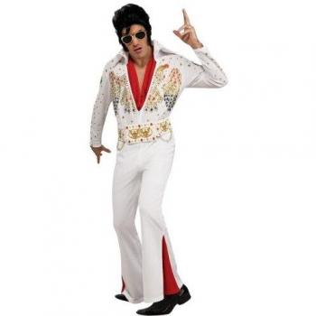 Rubies 889050M000 Deluxe Adult Elvis Costume Fancy Dress, Men, White, Medium Chest 41 Halloween