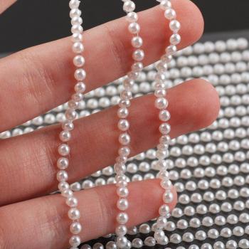 Self-Adhesive Round White Rhinestone Pearl Decals - 3/4/5/6mm Art Stickers