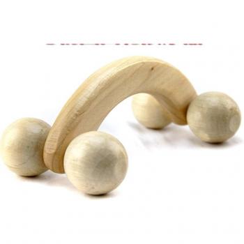 Massager corporel en bois avec rouleau rond